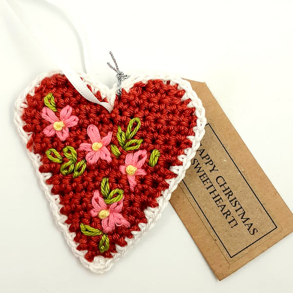 Crochet Gingerbread Heart