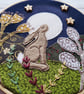 Moongazing Hare Hoop with hand embroidery - Image 6