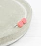Titanium posts - Small matte pink pastel dot stud earrings - Hypoallergenic - Image 3