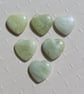 6 Green Jade Solid Gemstone Polished Hearts - 20mm - Chakra Crafting - Image 4