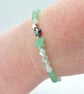 Green Aventurine Bracelet With Stars & Swarovski Crystals, Sparkly Gifts For Her - Image 4