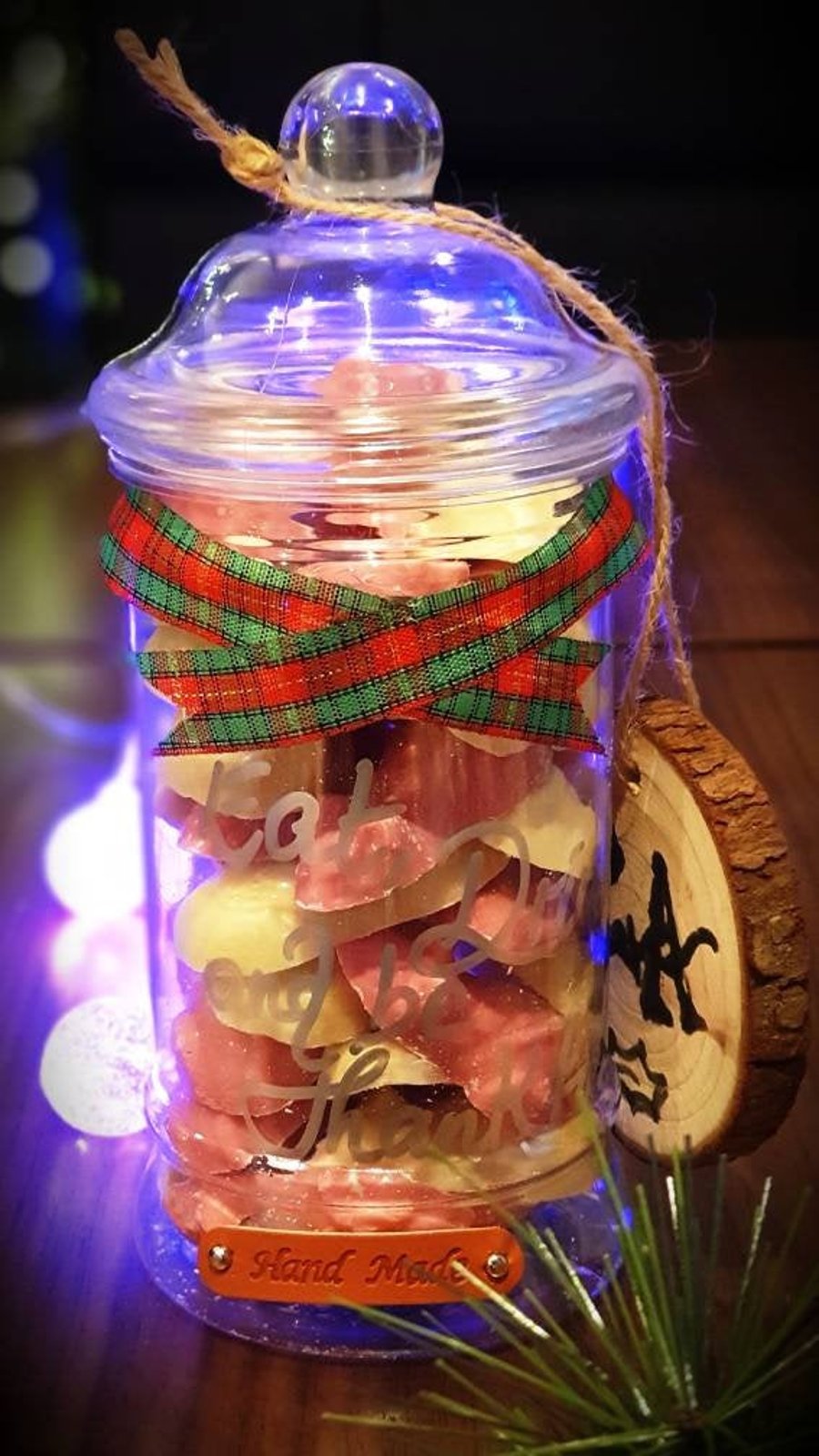 Christmas Personalised Chocolate Mice Vintage Victorian Sweet Jar Gift, Hand Cra
