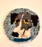 Cute dog punch needle textile wall hanging - Image 1