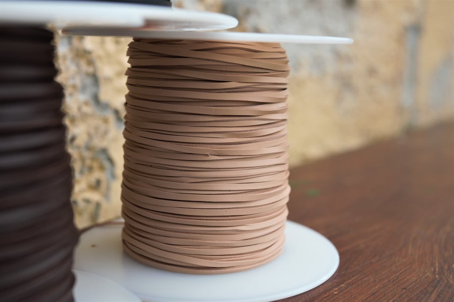 Kangaroo Leather Lace 2 mm premium quality Natural 1m