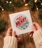 Have a Very Merry Christmas Card, Handmade Cross Stitch Keepsake