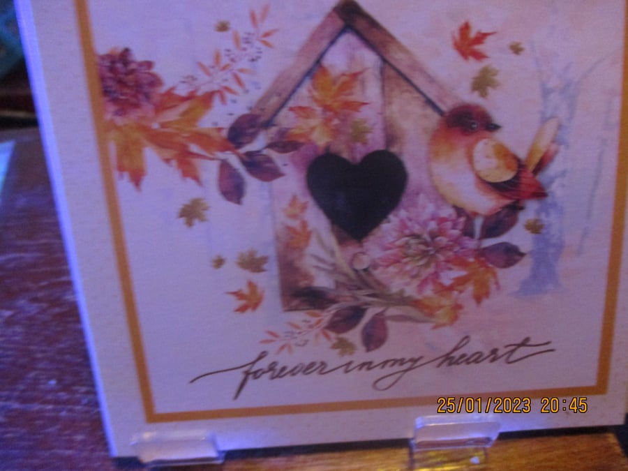 Forever in my Heart Bird Card