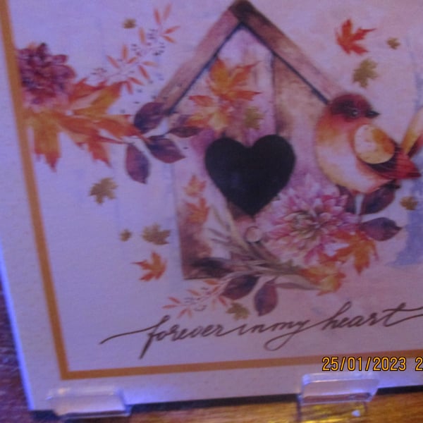 Forever in my Heart Bird Card