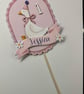 Oval Goose Pink Cake Topper  - Image 4