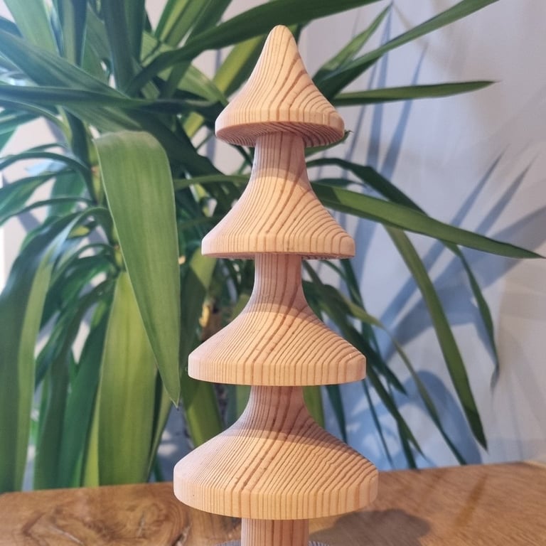 Hand Turned Pine Christmas Tree — Cosy Winter Home Décor