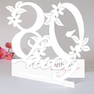 Personalised 80th 3D Birthday Card for a Grandma, Mum, Aunt etc
