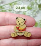 Honey Bee Bear Pin, Handmade Bee Gift, Beekeeper Gift, Teddy Bear Brooch - Image 4