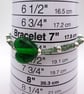 green lampwork glass heart and apatite gemstone bracelet - Image 5