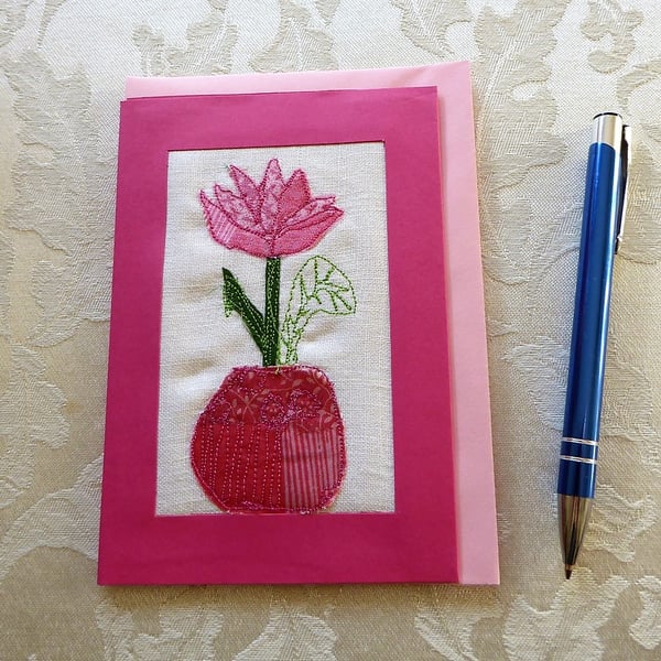 Individually Hand Crafted Textile Blank Card