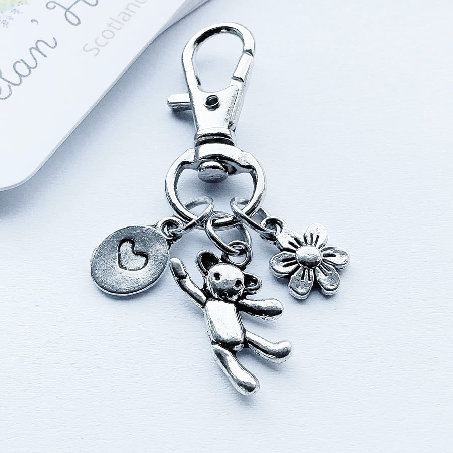 Teddy Bear Bag Charm. Bag Charms. Bag Charm. Teddy Bear. Charms. Metal Bag Charm