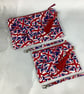 Union Jack zip clutch bag, Detachable wrist strap, 2 size options, Handmade - Image 3