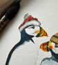 Watercolour Print 'The Groovy Bill Birds 2' - Signed - Image 3