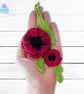 Poppy bag charm. Poppy keyring. Poppy gift gift. Poppies - Image 4