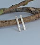 Silver Birch Bar Stud Earrings, inspired by nature
