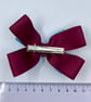 School Wine and Yellow Gold Double Layer Bow on Clip - Image 3