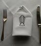  Napkins Art Deco Embroidered Design - Image 2