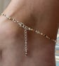 Sterling Silver Shell & Miyuki Beaded Anklet. Sterling Silver. Extension Chain.  - Image 2