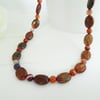 Jasper Necklace,Faceted Agate Necklace,Ladies Necklace,Gift.