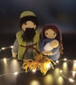 Handmade Crochet Nativity Set: Mary, Joseph, Jesus, Manger - Image 4