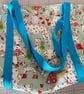 Handmade fully lined pale green damatians cotton tote bag with pockets - Image 2