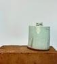 Hand built blue-green bud vase. No 5