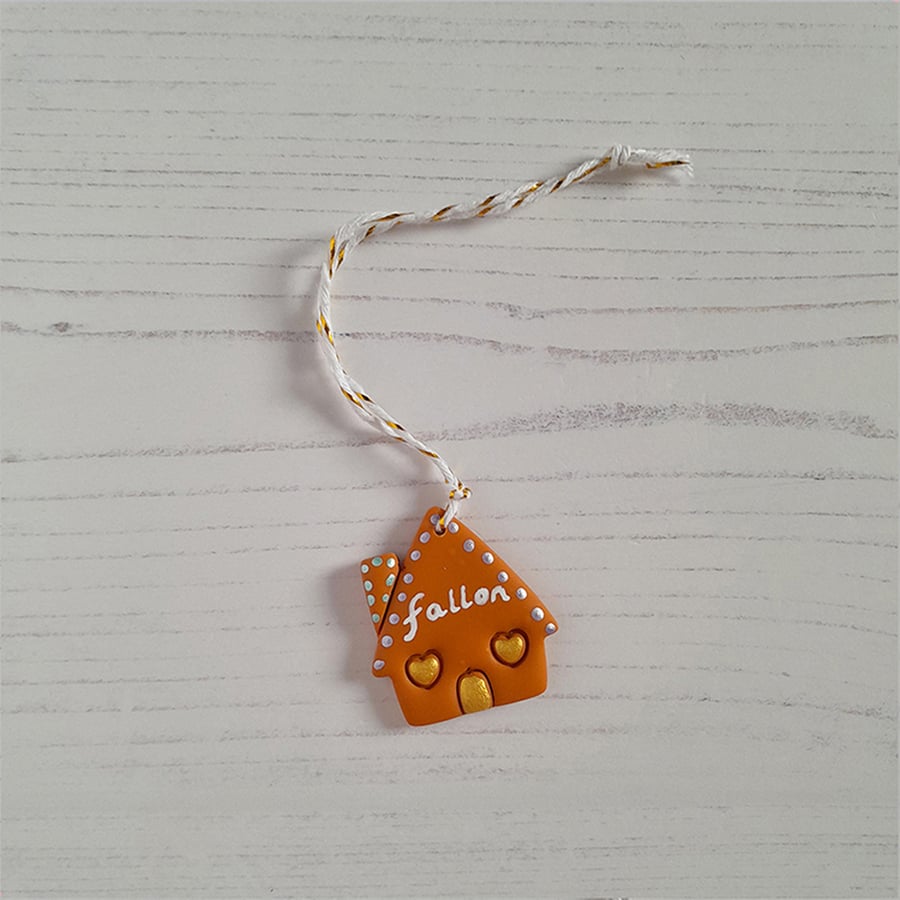 Personalised Gingerbread House decoration