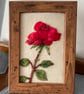 Hand Felted Rose Textile Artwork 