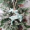 Rustic Nordic Reindeer Ornament, Handmade Christmas Yuletide Hanging Clay Decor