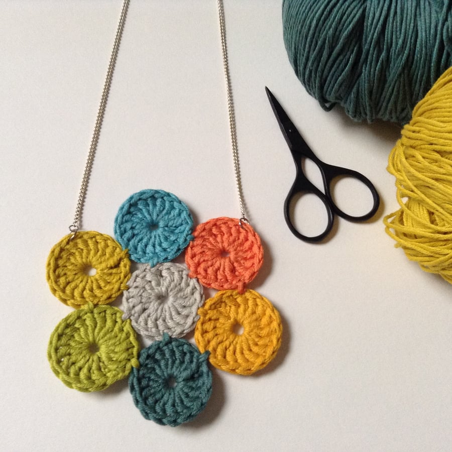 Crochet Circle Necklace