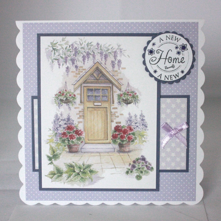 Handmade new home card - country cottage