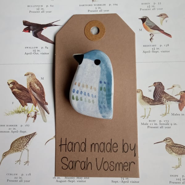 Ceramic Bird Brooch