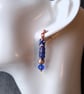 Blue Diamond Crystal Sparkle Necklace 18-20 Inch, Blue Crystal Jewellery Set - Image 4
