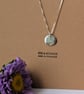Fine Silver Textured Single Disc Necklace Pendant