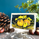 Pack of four 'Pumpkins' greeting cards 