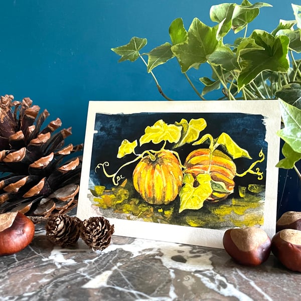 Pack of four 'Pumpkins' greeting cards 