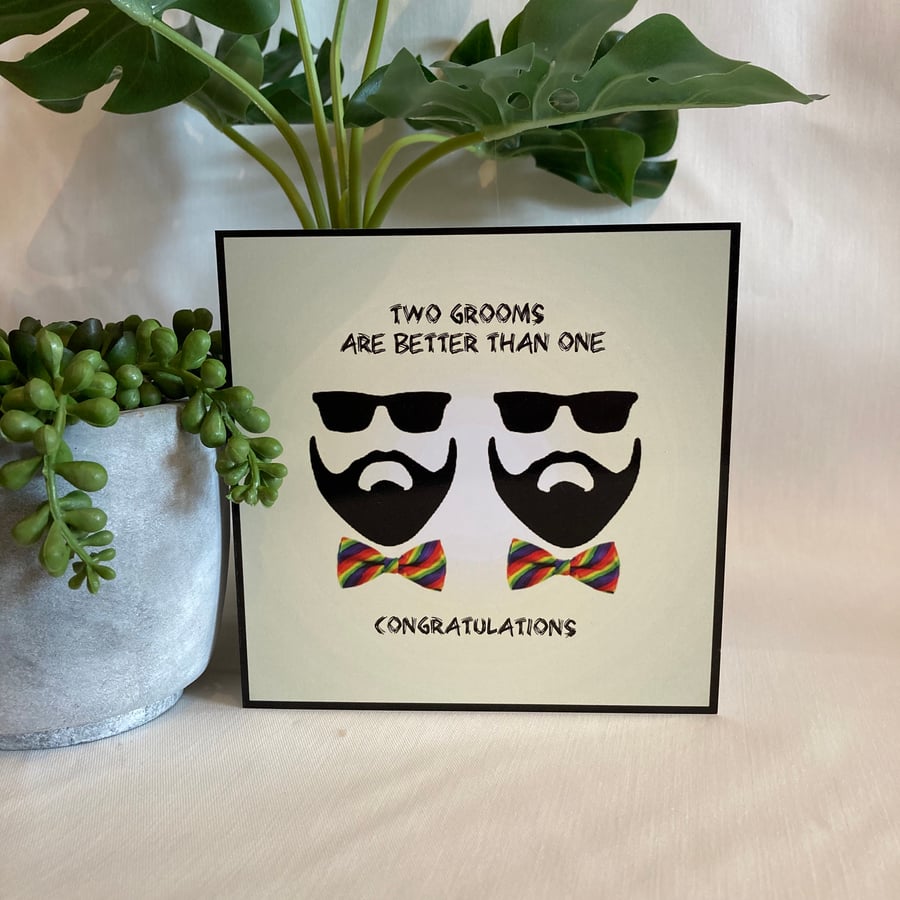 Greeting Card - FREE Postage -Wedding - LGBTQ plus