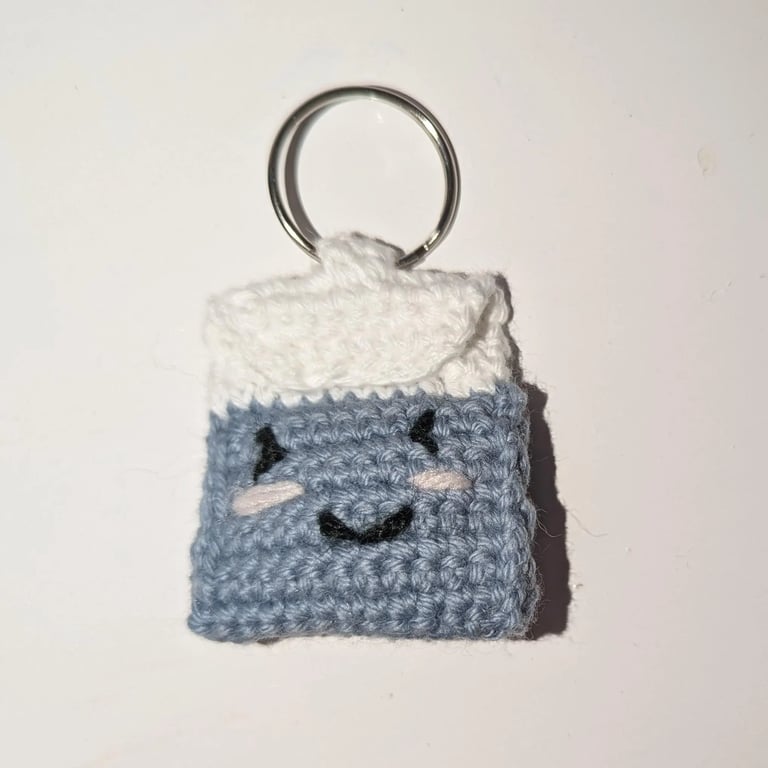 Crochet Teabag Keyring- Mint Tea