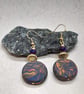 Multi coloured jewellery - disc shaped dangly earrings - Image 3