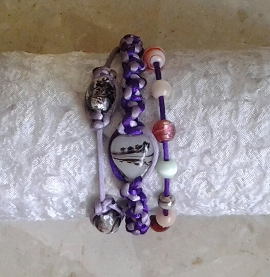 Three Strap Macrame Bracelet