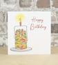 Birthday Card Birthday Cake Rainbow  - Image 1