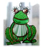 SOLD Frog Suncatcher Stained Glass Handmade Gardener Gift Ribbit - Image 4