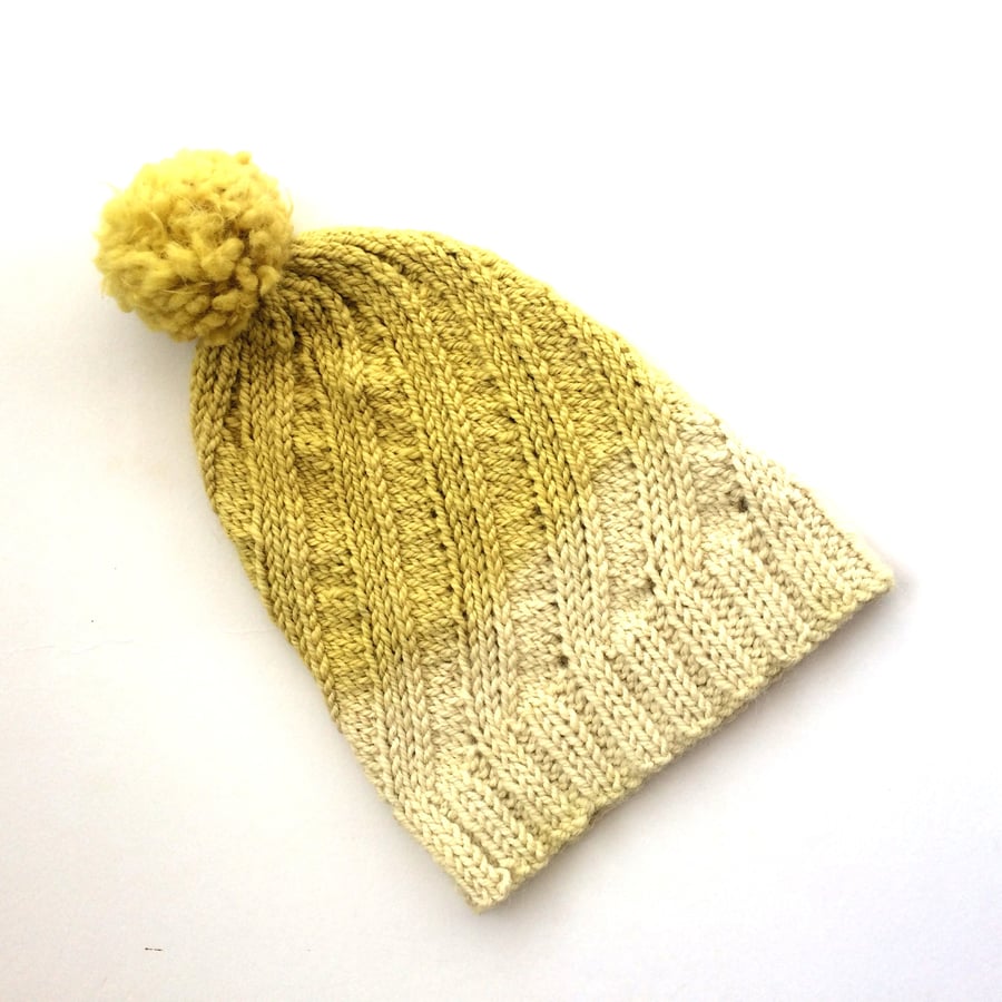 Nettle Hand Dyed Alpaca Beanie Hat