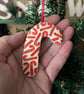 Ceramic candy cane Christmas decoration red - Image 6