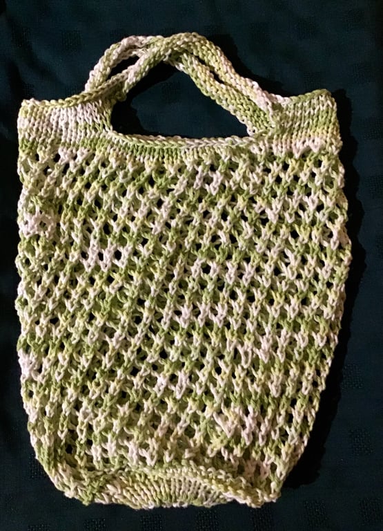 Market Bag 100% Cotton Lime White 