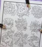 Miniature Wildlife A4 Colouring Page Printable JPG by S Godwin Studio - Image 2