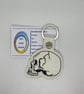 Embroidered Skull Keyring - Image 1